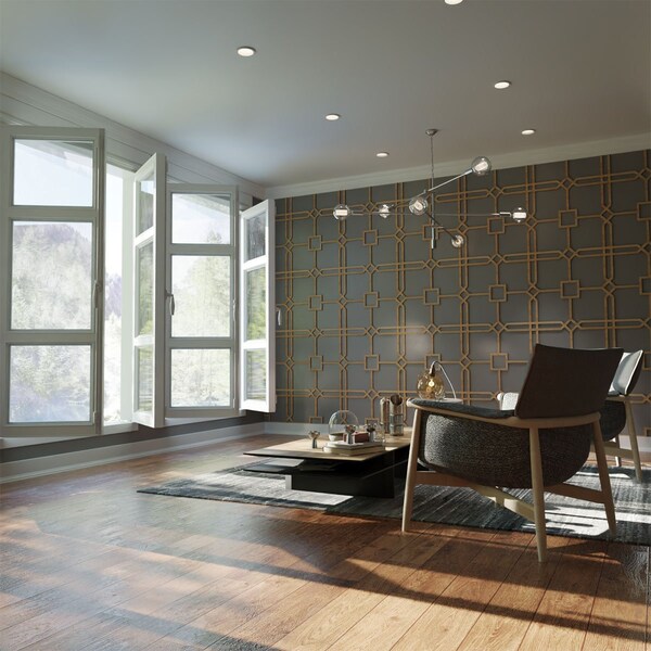 Ekena Millwork Large Englewood Decorative Fretwork Wood Wall Panels, Wood (Paint Grde), 23 3/8"W x 23 3/8"H x 3/8"T WALW24X24X0375EWDMF - main